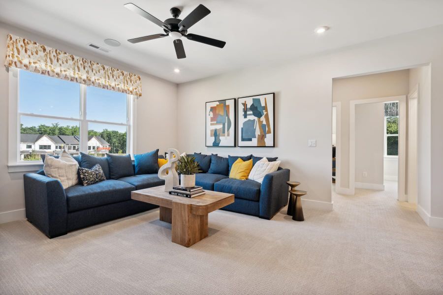 Representative furnished interior of a home built from the Torrence by Tri Pointe Homes in Seven Oaks, Belmont (Image 24).