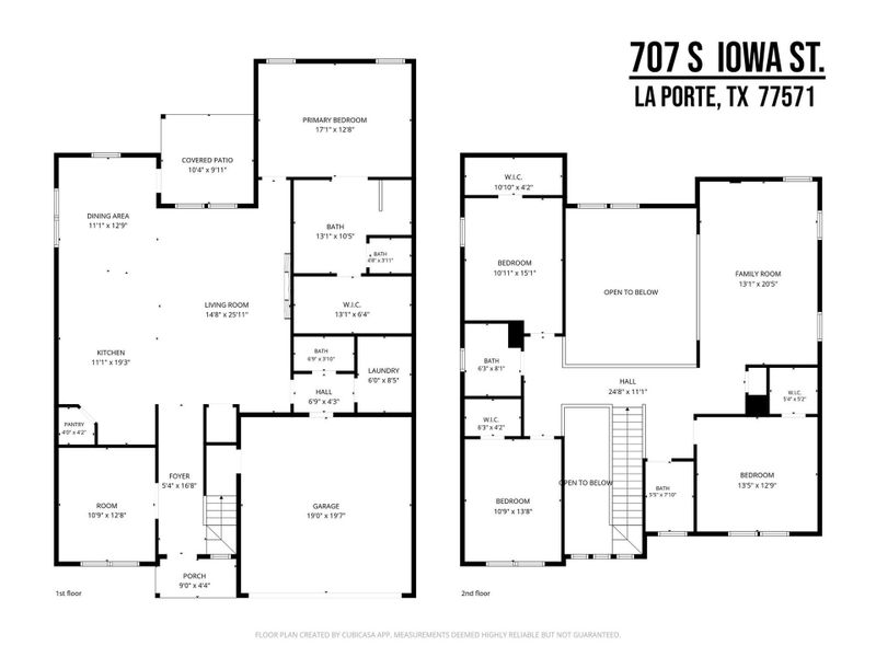 2D floor plan layout of this home in , La Porte, TX (Image 4). 2D floor plan layout of this home in , La Porte, TX (Image 4).