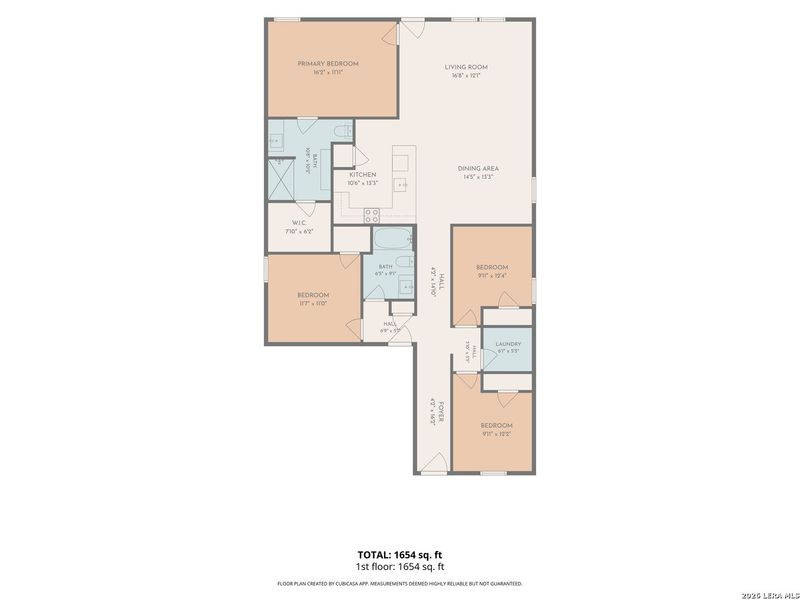 2D floor plan layout of this home in Ridgeland, Kerrville, TX (Image 5).