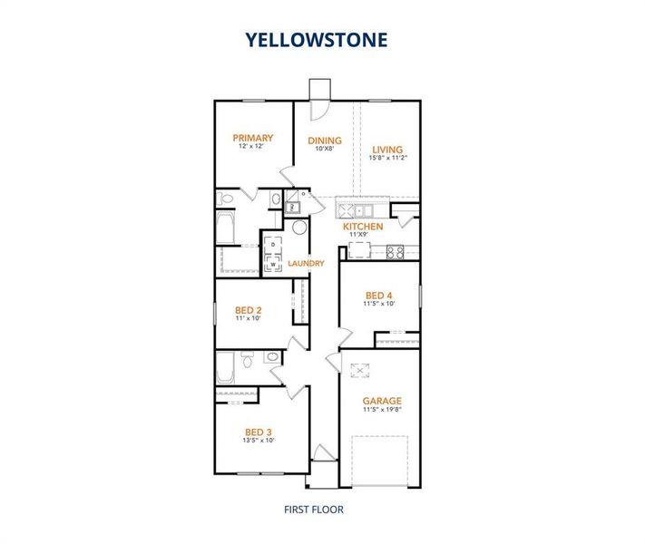 2D floor plan layout of this home in Pitcock Addition, Graham, TX (Image 3). 2D floor plan layout of this home in Pitcock Addition, Graham, TX (Image 3).