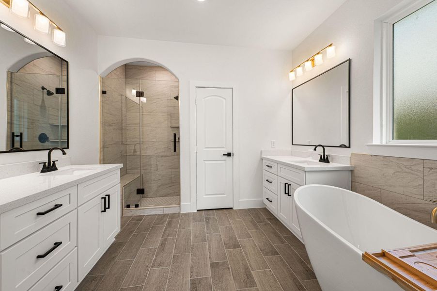 Luxurious master bathroom.
