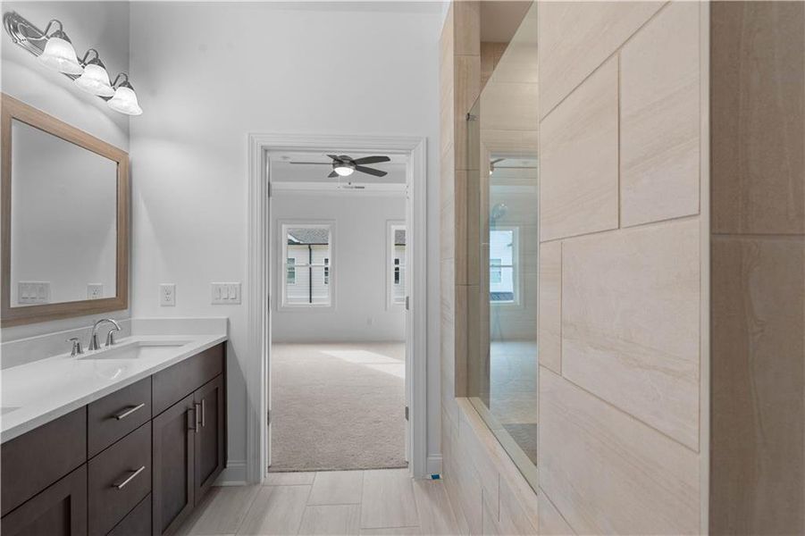 Furnished interior view inside a new home in Evanshire Townhomes, Duluth (Image 16).