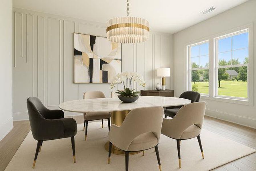 Furnished interior view inside a new home in , Oxford (Image 8).