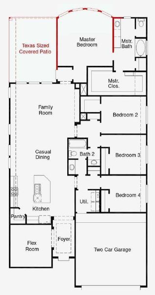 2D floor plan layout of this home in , Spring, TX (Image 3).