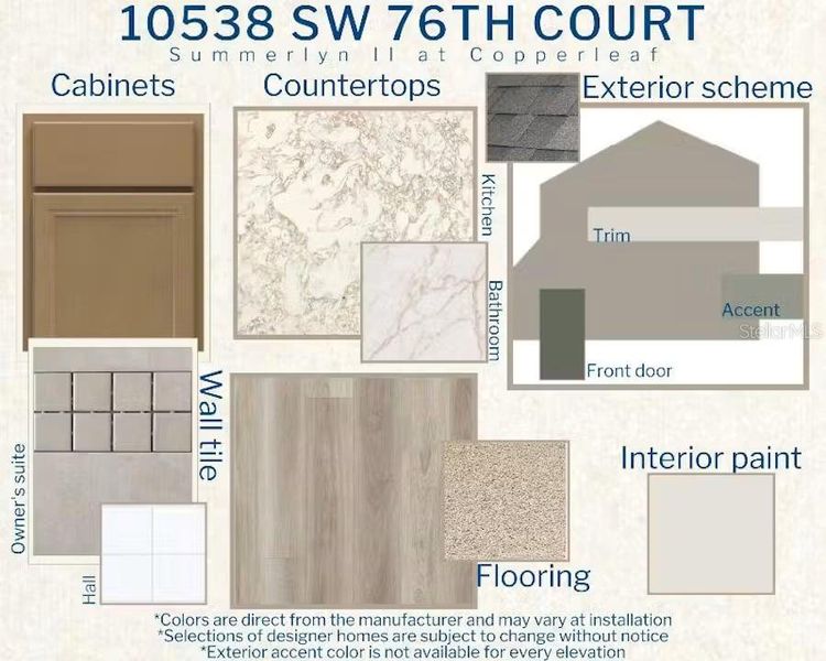 Sample of building materials used in homes in Copperleaf, Ocala (Image 15).