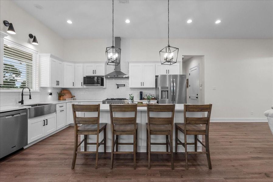 Furnished interior view inside a new home in , Santa Fe (Image 10).