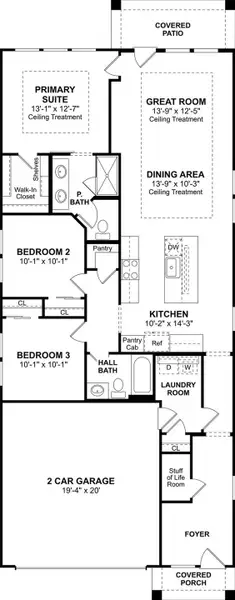 The Blueberry Ash floor plan by K. Hovnanian® Homes. 1st Floor shown. *Prices, plans, dimensions, features, specifications, materials, and availability of homes or communities are subject to change without notice or obligation.