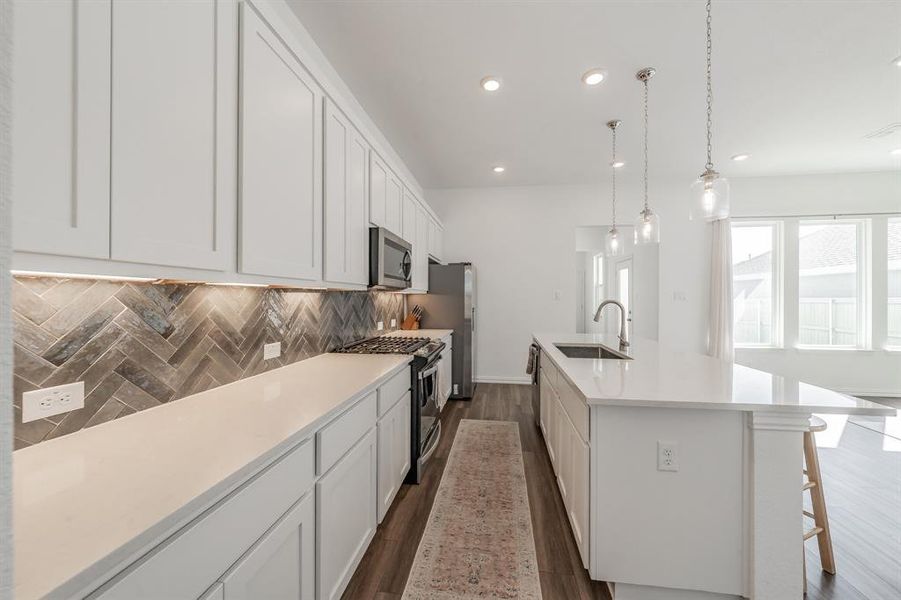 Furnished interior view inside a new home in , Northlake (Image 9).