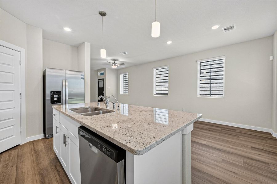 Furnished interior view inside a new home in Park Row Village, Houston (Image 12). Furnished interior view inside a new home in Park Row Village, Houston (Image 12).