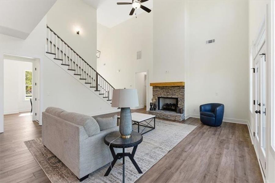 Furnished interior view inside a new home in , Cartersville (Image 9). Furnished interior view inside a new home in , Cartersville (Image 9).