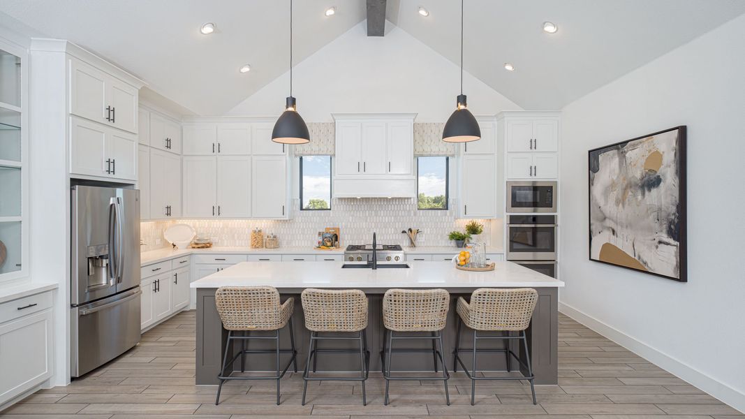 Furnished interior view inside a new home in Parkside on the River West, Georgetown (Image 23).