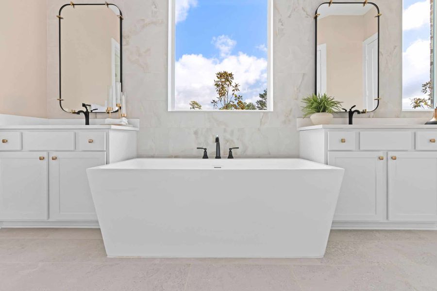Representative furnished interior of a home built from the Lauren by Chesmar Homes in Wood Leaf Reserve, Tomball (Image 24).