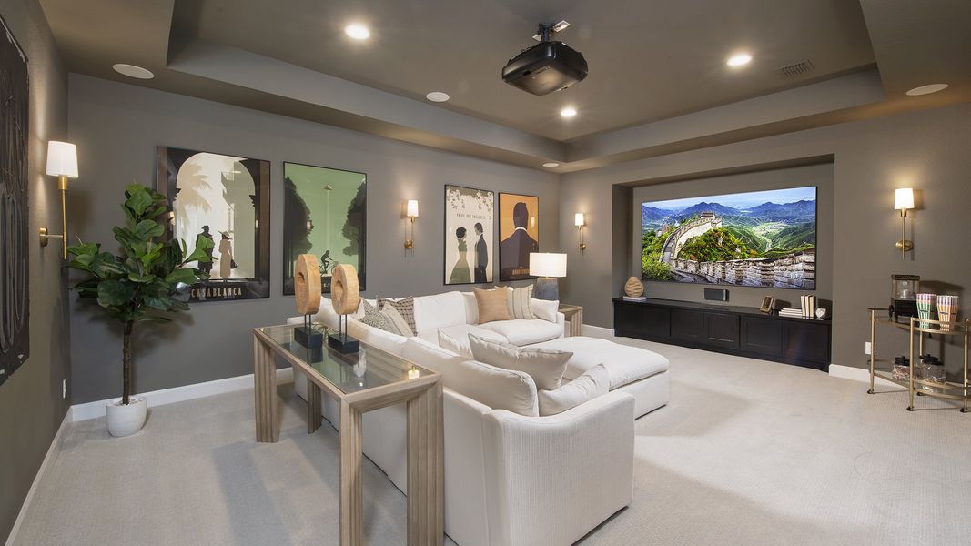 Representative furnished interior of a home built from the 4941B by Perry Homes in Palmera Ridge 70', Leander (Image 8). Representative furnished interior of a home built from the 4941B by Perry Homes in Palmera Ridge 70', Leander (Image 8).