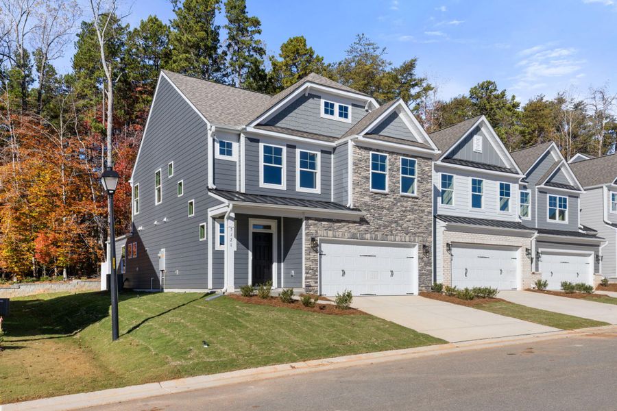 Front exterior of a new home in Harbor Crossing, Greensboro, NC, highlighting curb appeal (Image 23).