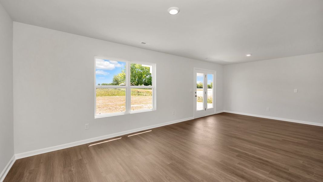 Representative unfurnished interior of a home built from the Freeport by D.R. Horton in Bailey Park, Fayetteville (Image 14). Representative unfurnished interior of a home built from the Freeport by D.R. Horton in Bailey Park, Fayetteville (Image 14).