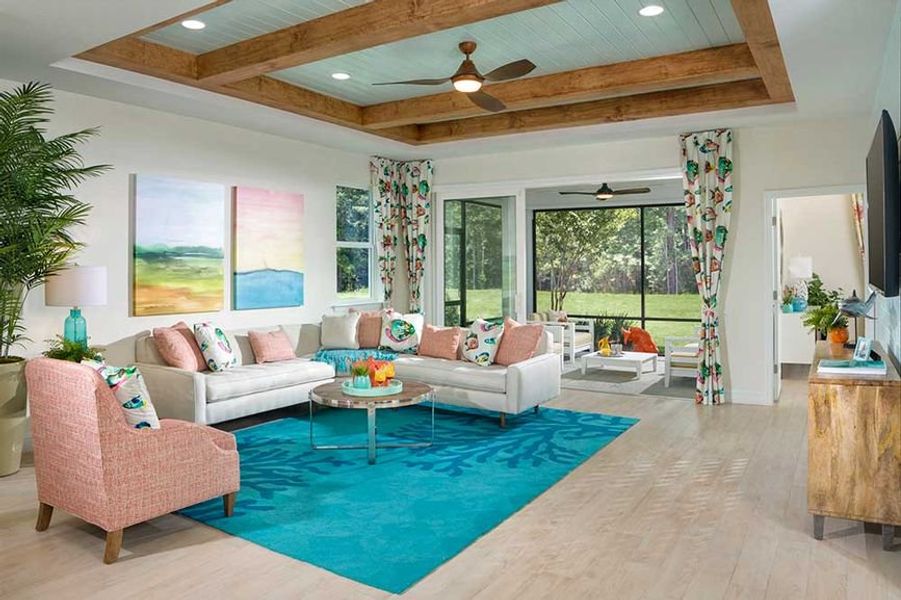 Representative furnished interior of a home built from the Antigua by Minto Communities in Latitude Margaritaville Hilton Head, Hardeeville (Image 5). Representative furnished interior of a home built from the Antigua by Minto Communities in Latitude Margaritaville Hilton Head, Hardeeville (Image 5).