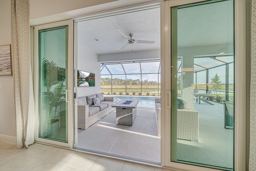 2D floor plan layout for the Cordella Jem by GHO Homes in High Pointe, Vero Beach, FL (Image 32).