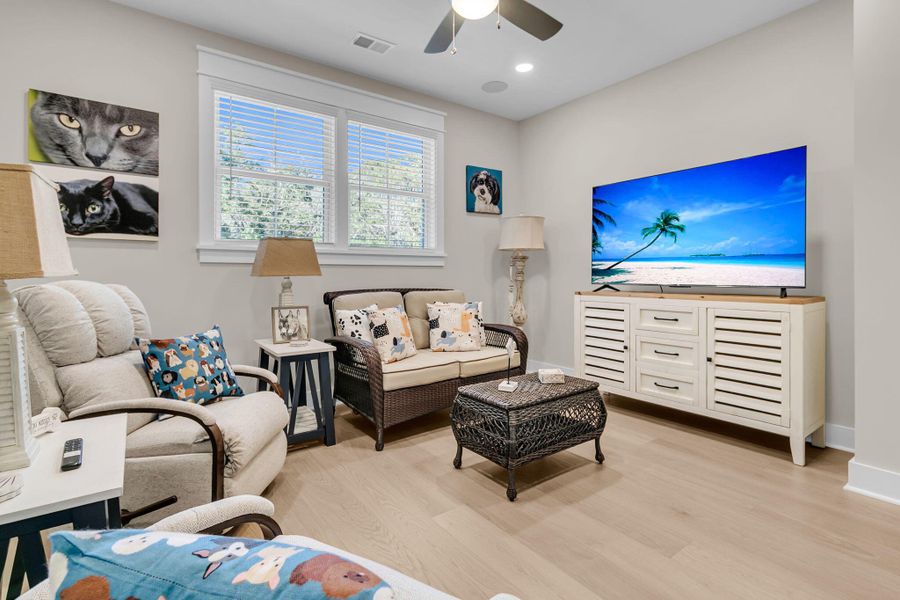 Furnished interior view inside a new home in Overlook at Copahee Sound, Awendaw (Image 19). Furnished interior view inside a new home in Overlook at Copahee Sound, Awendaw (Image 19).