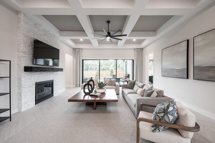 Representative furnished interior of a home built from the Carignan by Tri Pointe Homes in Woodson’s Reserve, Spring (Image 15).