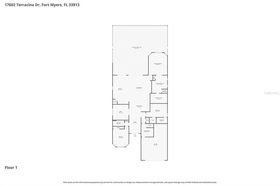 2D floor plan layout of this home in , Fort Myers, FL (Image 5).