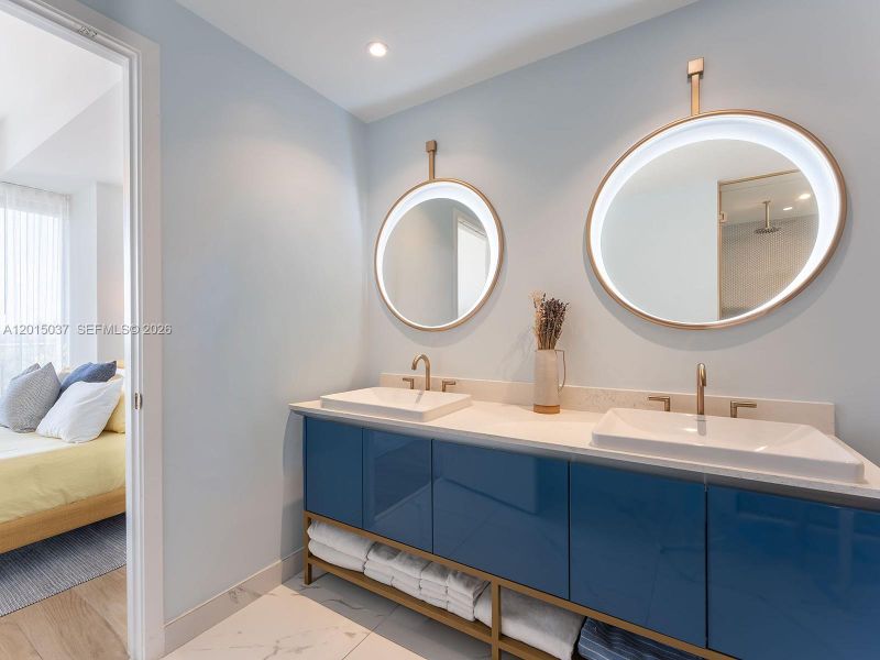 Furnished interior view inside a new home in , Miami (Image 31).