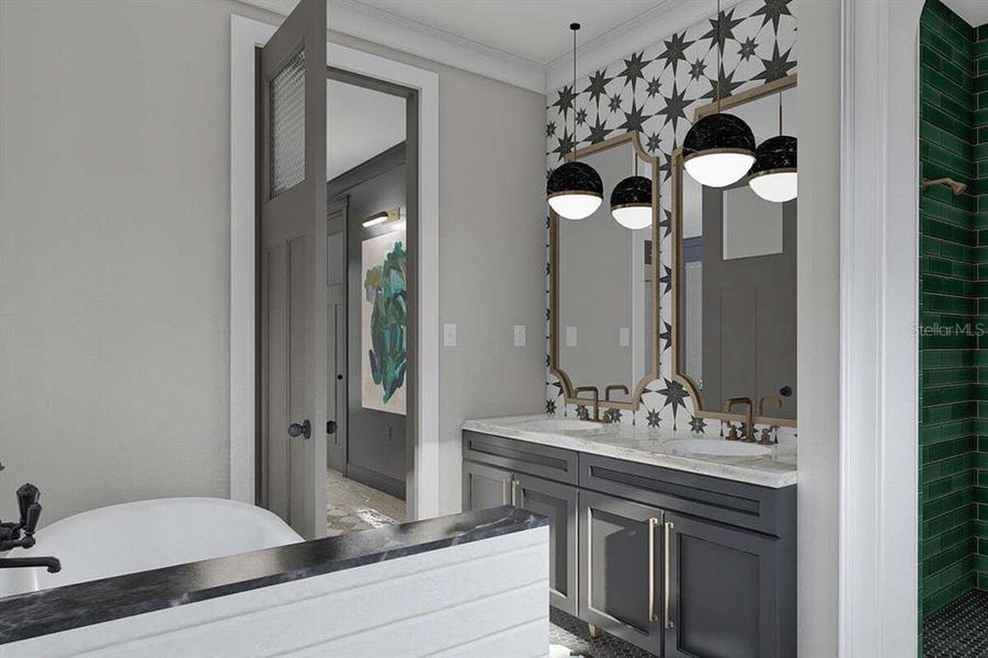 Furnished interior view inside a new home in , Tampa (Image 8).