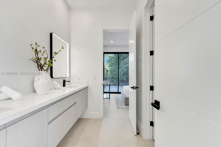 Furnished interior view inside a new home in , Miami (Image 47).