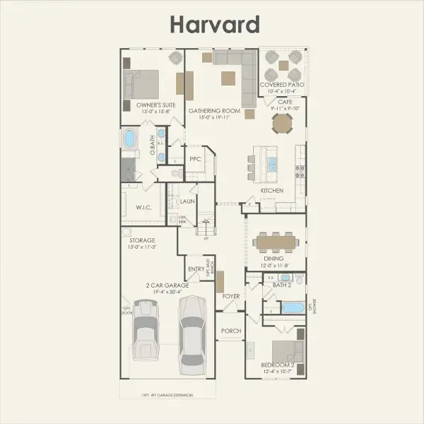2D floor plan layout for the Chilton by Pulte Homes in Spring Branch Preserve, Montgomery, TX (Image 3).