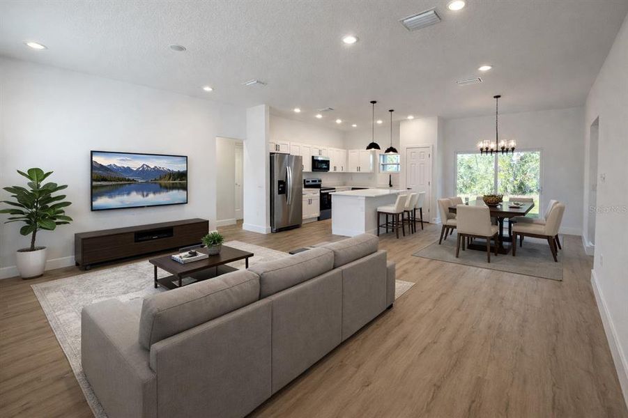 Furnished interior view inside a new home in , Citrus Springs (Image 13).