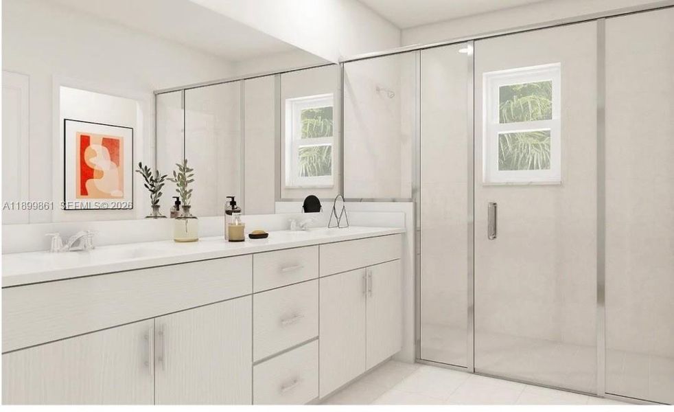 Furnished interior view inside a new home in Hawthorne at Galiano Pointe, Miami (Image 9).