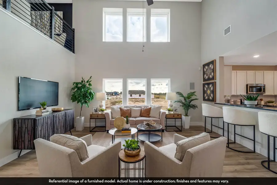 Furnished interior view inside a new home in Caney Mills, Conroe (Image 9).