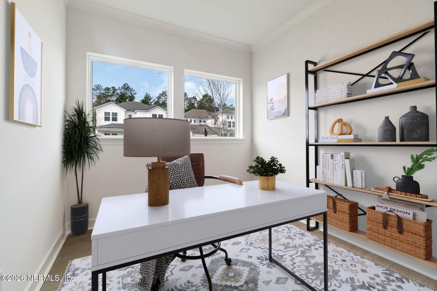 Furnished interior view inside a new home in Reflections 50' Front Load, Ponte Vedra (Image 11).