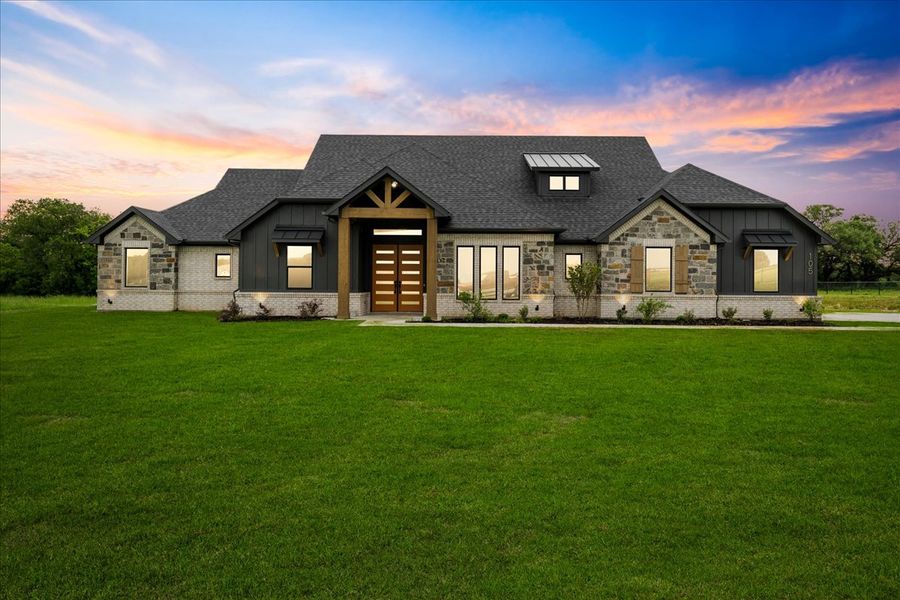 Representative exterior photo of a completed home built from the The Harper II by Doug Parr Custom Homes in Brooks Meadow, Weatherford, TX (Image 8). Representative exterior photo of a completed home built from the The Harper II by Doug Parr Custom Homes in Brooks Meadow, Weatherford, TX (Image 8).