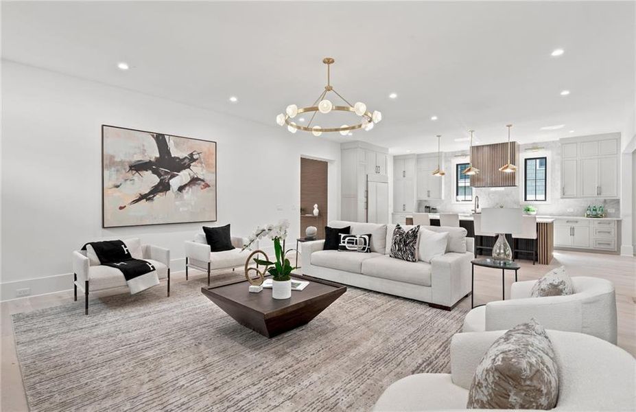 Furnished interior view inside a new home in , Atlanta (Image 6).