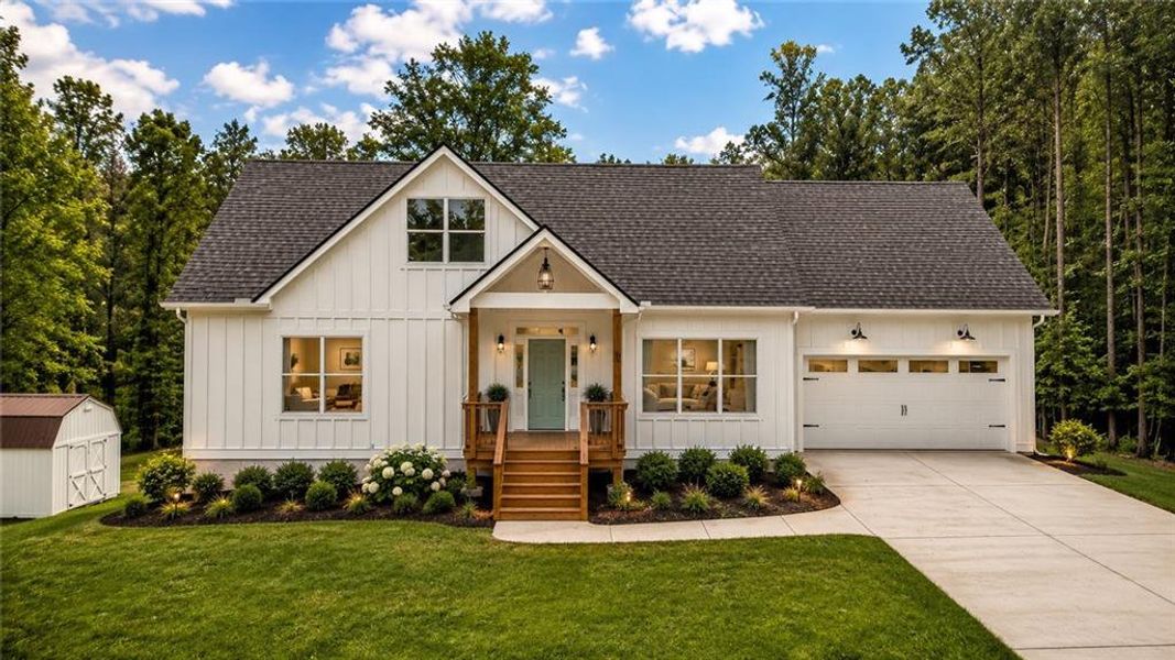 Front exterior of a new home in , Rockmart, GA, highlighting curb appeal (Image 2). Front exterior of a new home in , Rockmart, GA, highlighting curb appeal (Image 2).