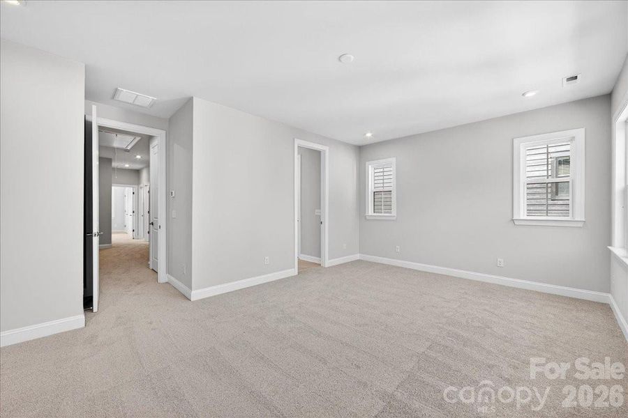 Light filled primary bedroom