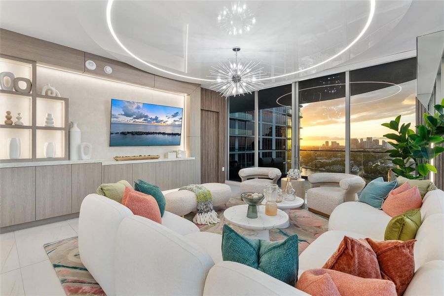 Furnished interior view inside a new home in , Fort Lauderdale (Image 16). Furnished interior view inside a new home in , Fort Lauderdale (Image 16).