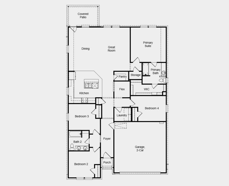 2D floor plan layout of this home in River Ridge, Crandall, TX (Image 2). 2D floor plan layout of this home in River Ridge, Crandall, TX (Image 2).