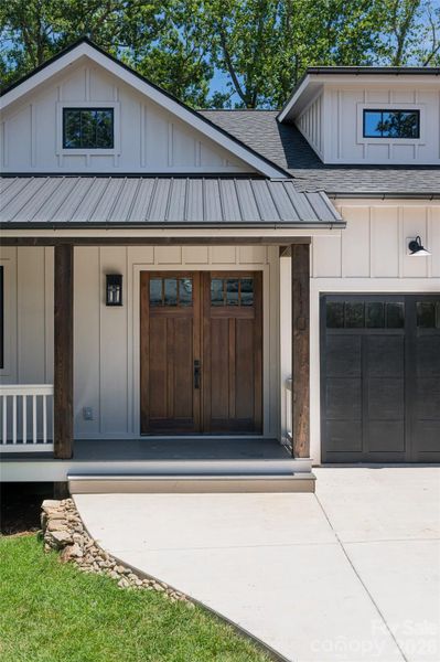 Exterior details and patio area of a home in , Asheville (Image 31).