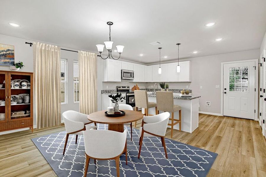 Furnished interior view inside a new home in , Fort Worth (Image 7).