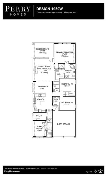2D floor plan layout of this home in Artavia 45', Conroe, TX (Image 3).