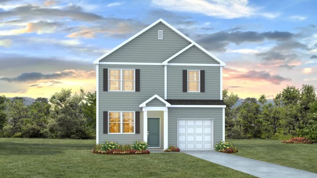 Representative exterior photo of a completed home built from the Brandon by D.R. Horton in Sherwood Manor, College Park, GA (Image 1). Representative exterior photo of a completed home built from the Brandon by D.R. Horton in Sherwood Manor, College Park, GA (Image 1).