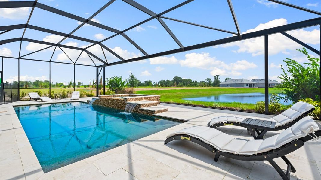 Representative exterior details of a home built from the Pallazio II by Taylor Morrison in Esplanade at Center Lake Ranch, St. Cloud (Image 3).