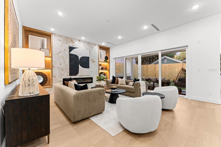 Furnished interior view inside a new home in , Houston (Image 15).