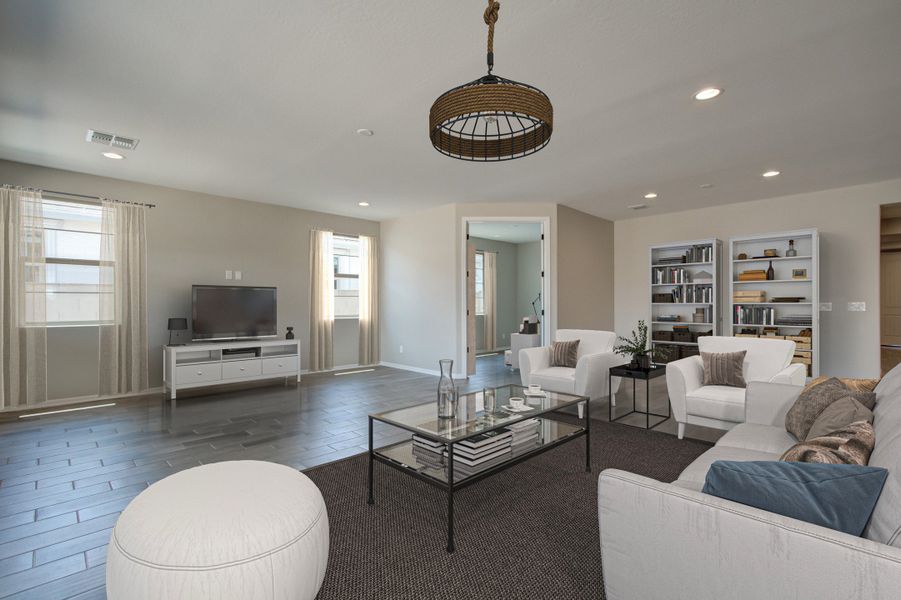 Representative furnished interior of a home built from the Irwin by Beazer Homes in Tirreno at IronWing: Tirreno, Litchfield Park (Image 7).