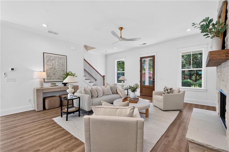 Furnished interior view inside a new home in , Marietta (Image 38).