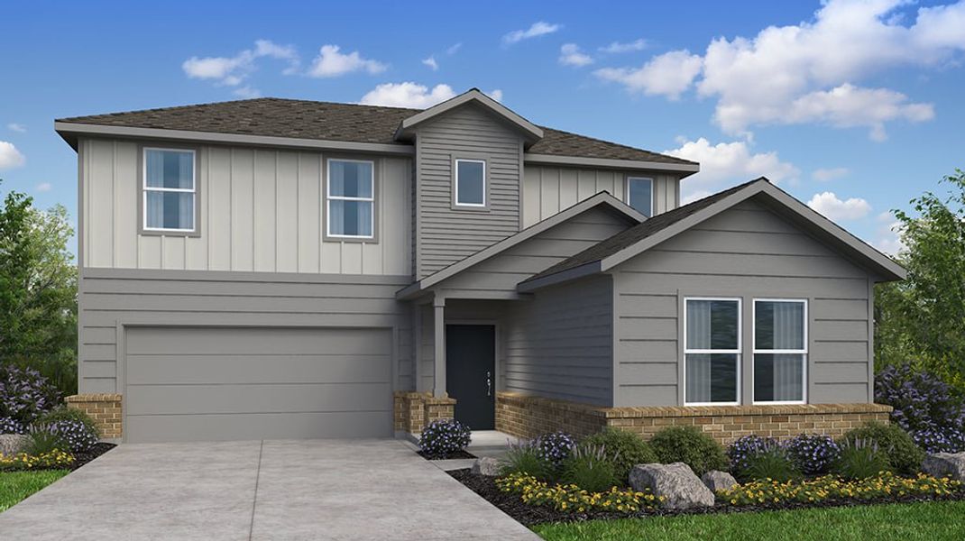 Representative exterior photo of a completed home built from the Georgetown by Taylor Morrison in River Ridge, Crandall, TX (Image 17).