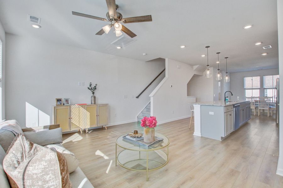 Furnished interior view inside a new home in Clear Springs Townhomes, North Charleston (Image 17).