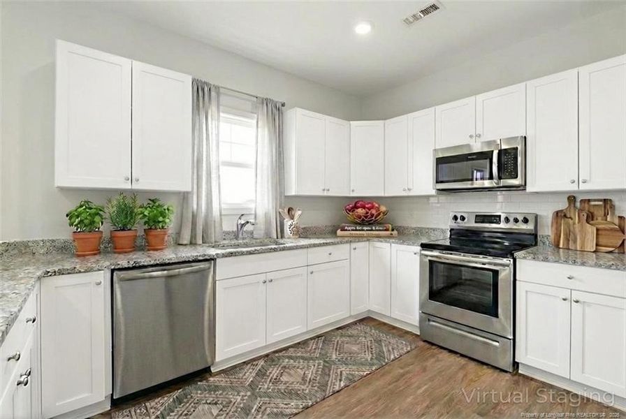 Kitchen virtually staged