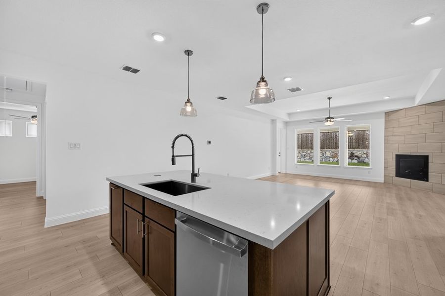 Furnished interior view inside a new home in South Oak, Lakewood Village (Image 9).